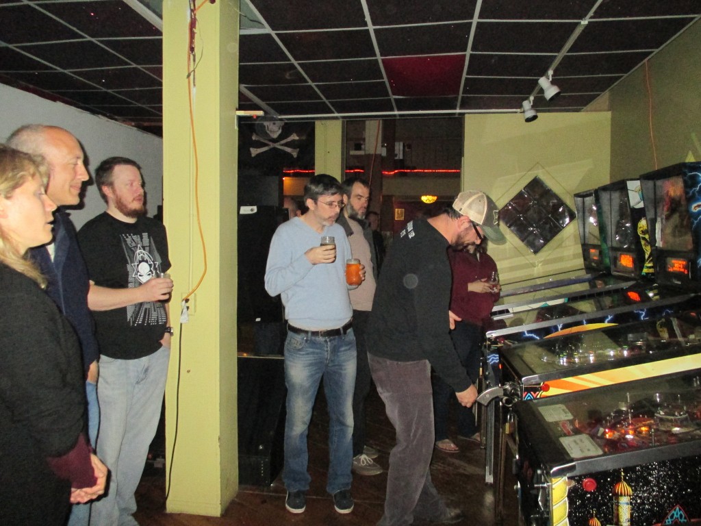 Matt loads up the machines.