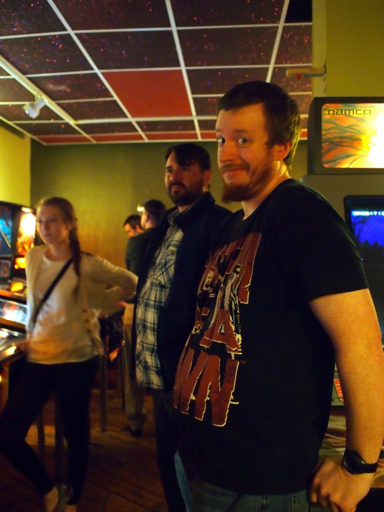 Mike mugging at the camera