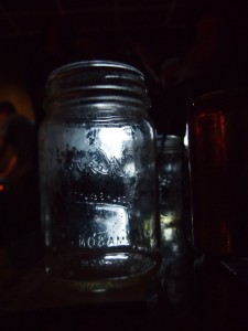 Empty mason jar.