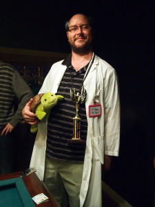 Matt posing as Chris.