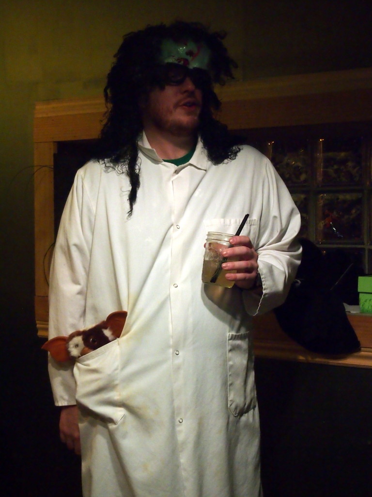 Mike as a mad scientist.