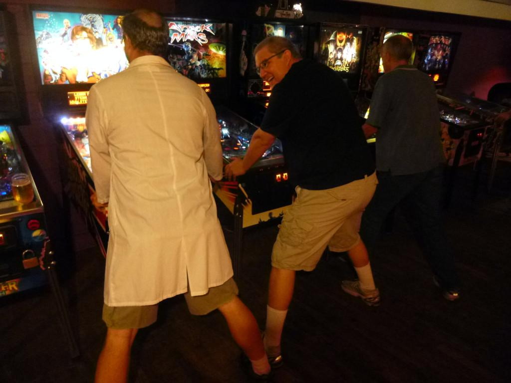 Three Chrises in a row. Photo by Joseph.