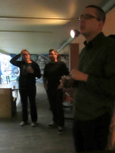 Kandus checks herself for a fever.