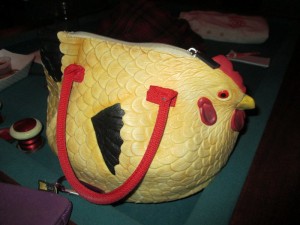 Sometimes I think my chicken purse is more popular than I am.