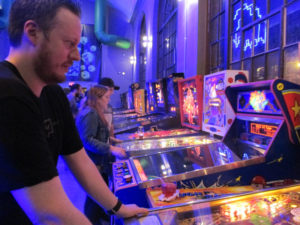 Mike at the league field trip to The Grid.