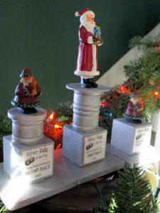 Trophies for the Silver Balls in the City tournament.