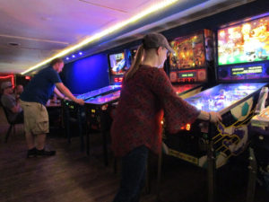 Mike and Karen, playing in the Smackdown and Undercard tournaments, respectively.