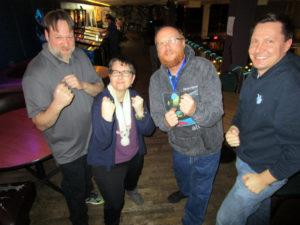 The Smackdown finalists: Jason, Heather, Derik (the winner), and Dan