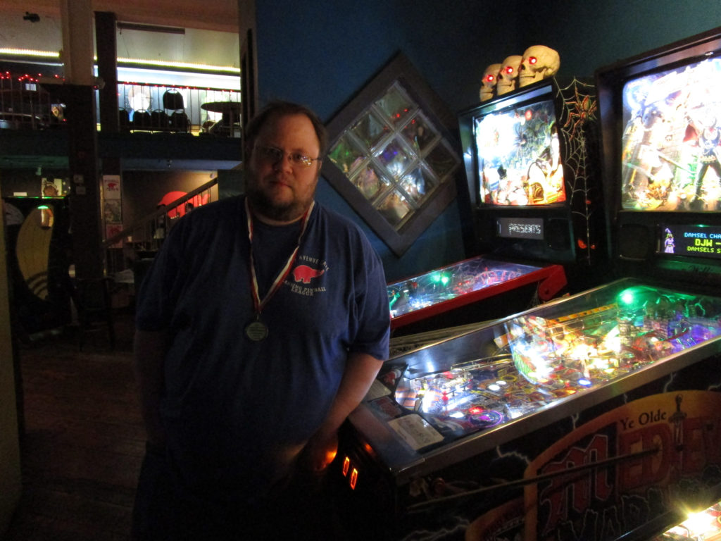 Tim standing in front of Medieval Madness.