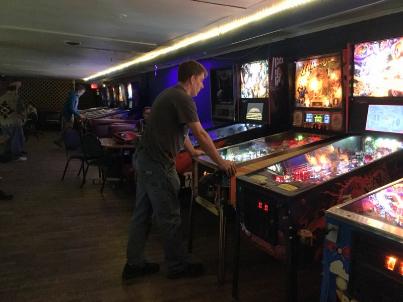 Biff playing Indiana Jones.